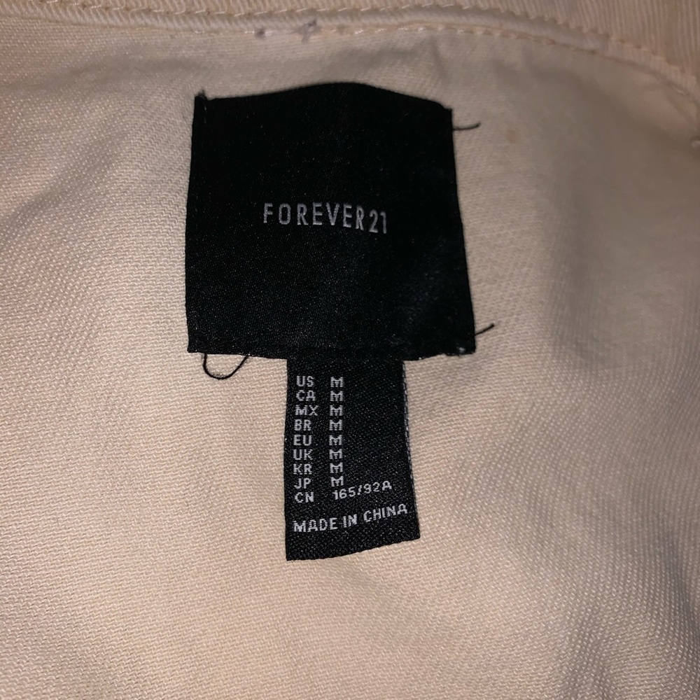 Oversized Mens Cream Wash Jean Jacket